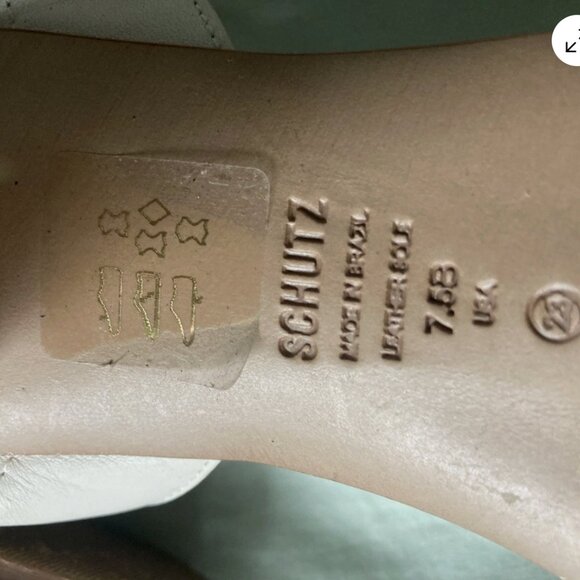 Schutz Womens Ankle Strap Sandal Heels Cream Light Beige Size 7.5 B - Picture 7 of 9